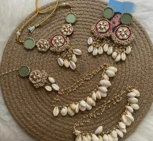 Pista green haldi set