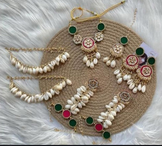 Dark green haldi set